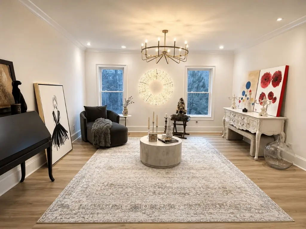 Custom basement remodel in North Atlanta with kids play area