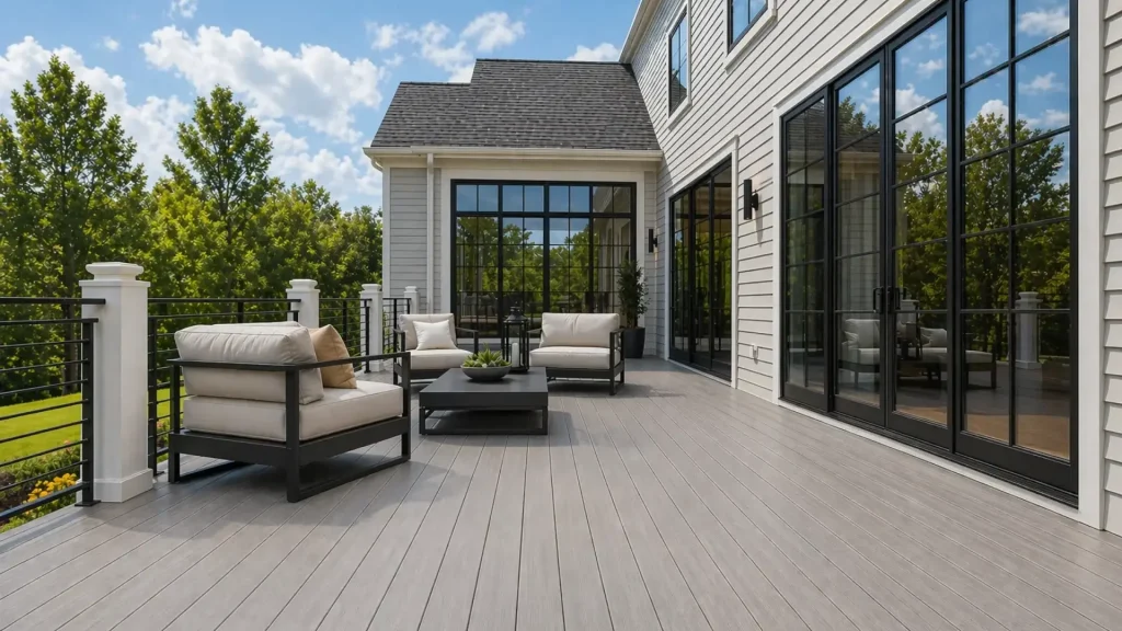 Composite deck in Alpharetta designed for outdoor living in Georgia summers