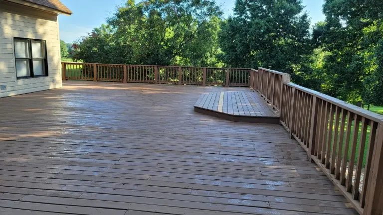 wood deck in georgia atlanta, before replacement.